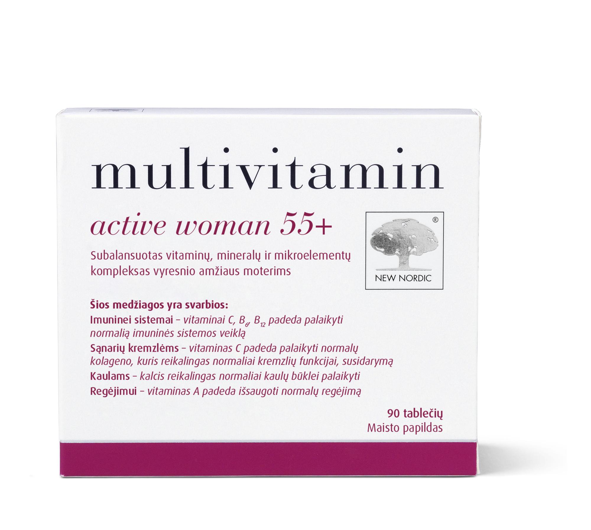 MULTIVITAMIN ACTIVE WOMAN 55+ TBL N90