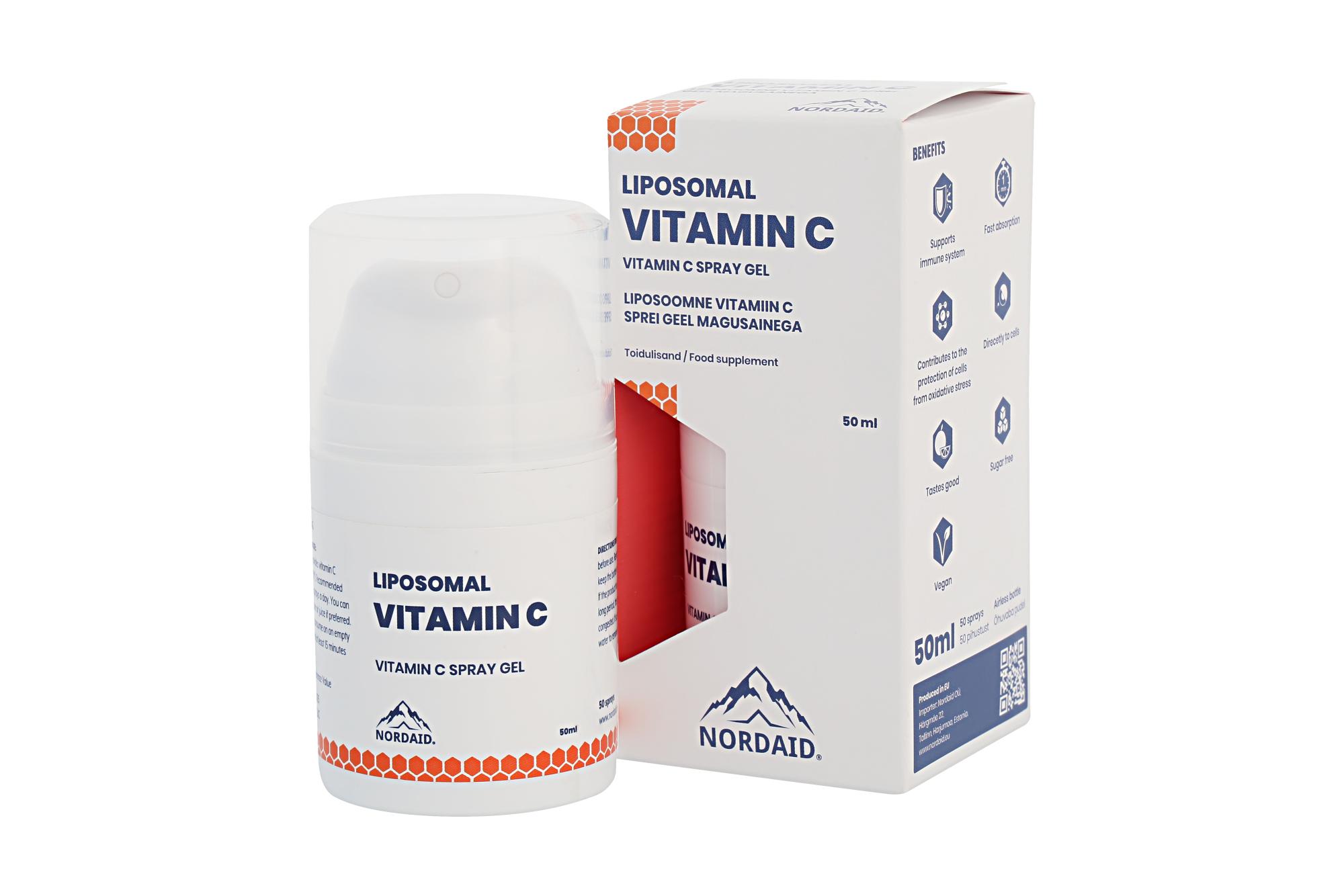 NORDAID LIPOSOOMNE VITAMIIN C SPREI 1000MG 50ML
