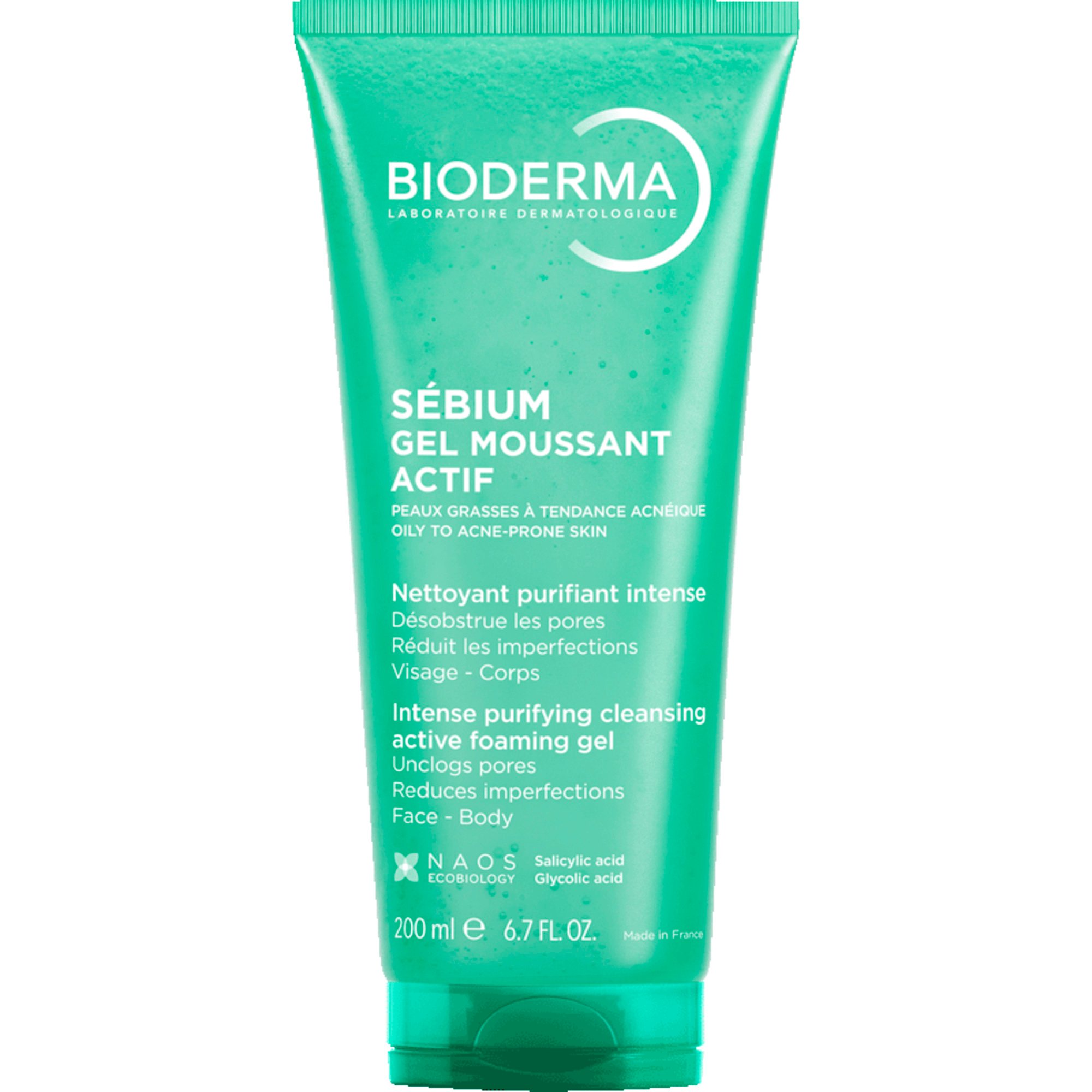 BIODERMA SEBIUM NÄOPESUGEEL AKTIIVHAPPEGA 200ML