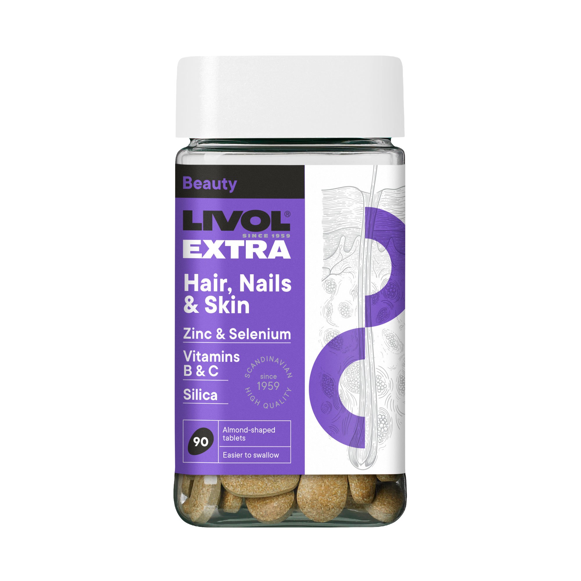 LIVOL EXTRA HAIR, NAILS, SKIN TBL N90