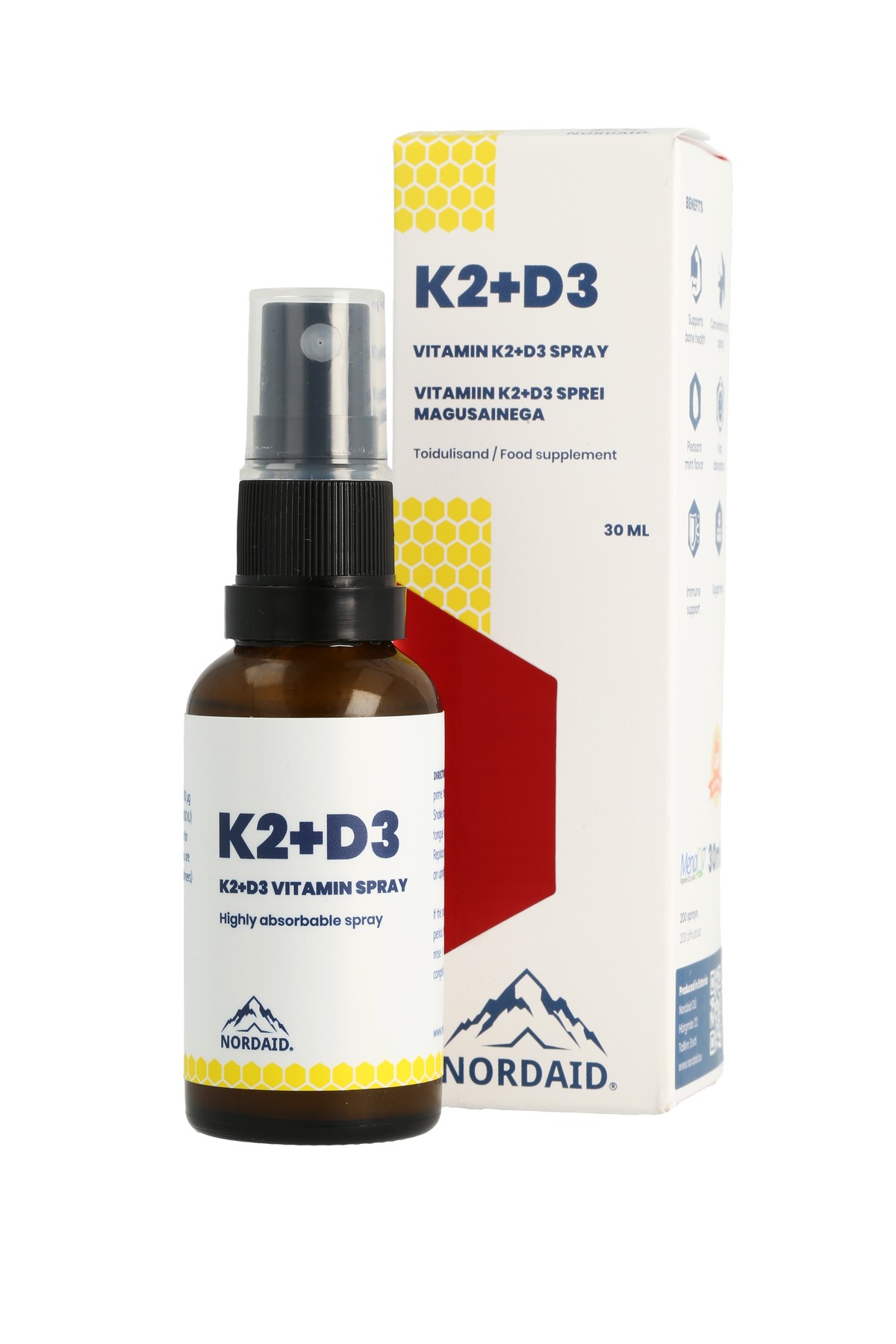NORDAID VITAMIIN D3+K2 SPREI 100MCG+100MCG 30ML