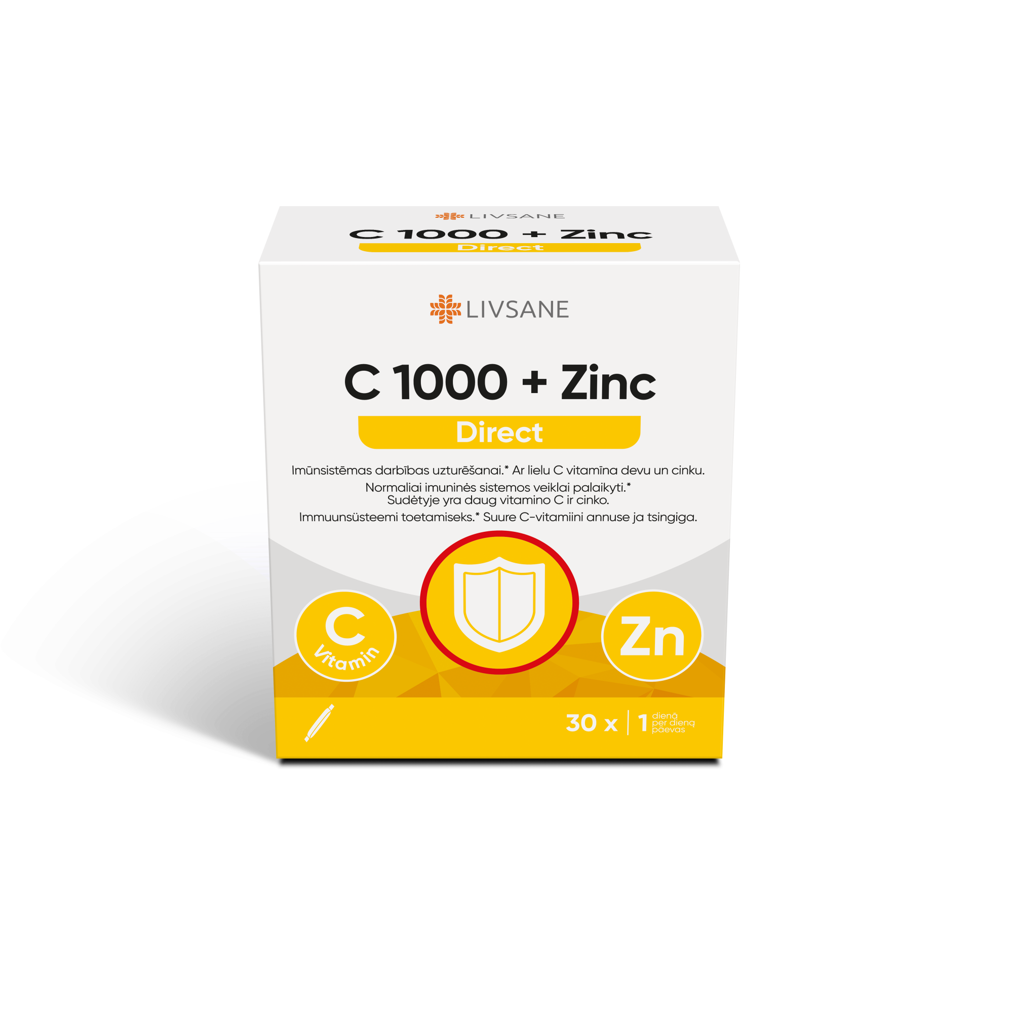 LIVSANE VITAMIIN C 1000 + TSINK DIREKT PULBER N30