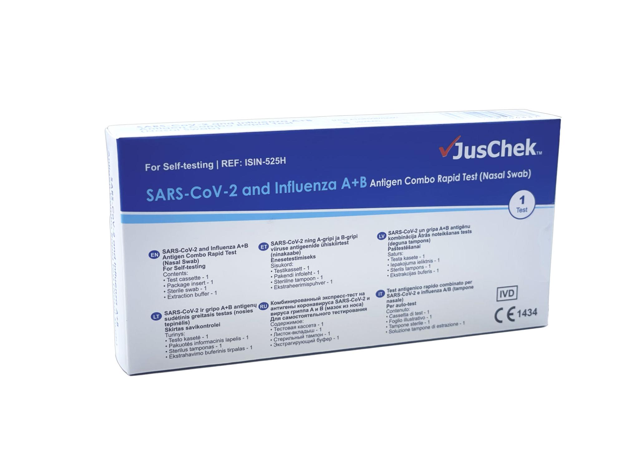SARS-COV2 + A/B-GRIPI JUSCHEK ANTIGEENI ENESETEST NINAST N1
