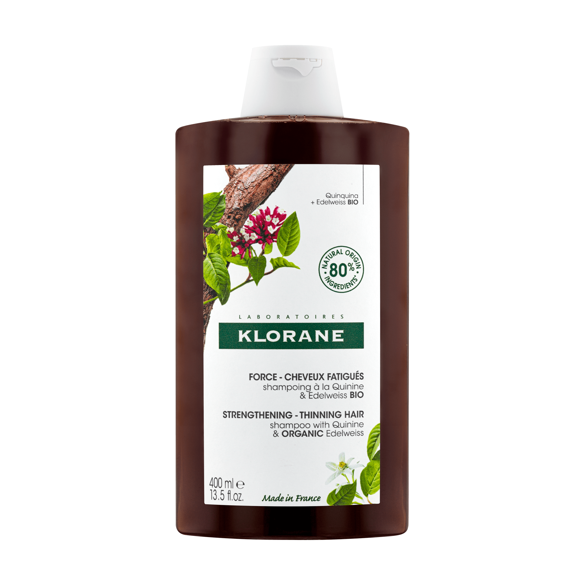 KLORANE SHAMPOON HINIINI JA EEDELVEISSI EKSTRAKTIGA 400ML