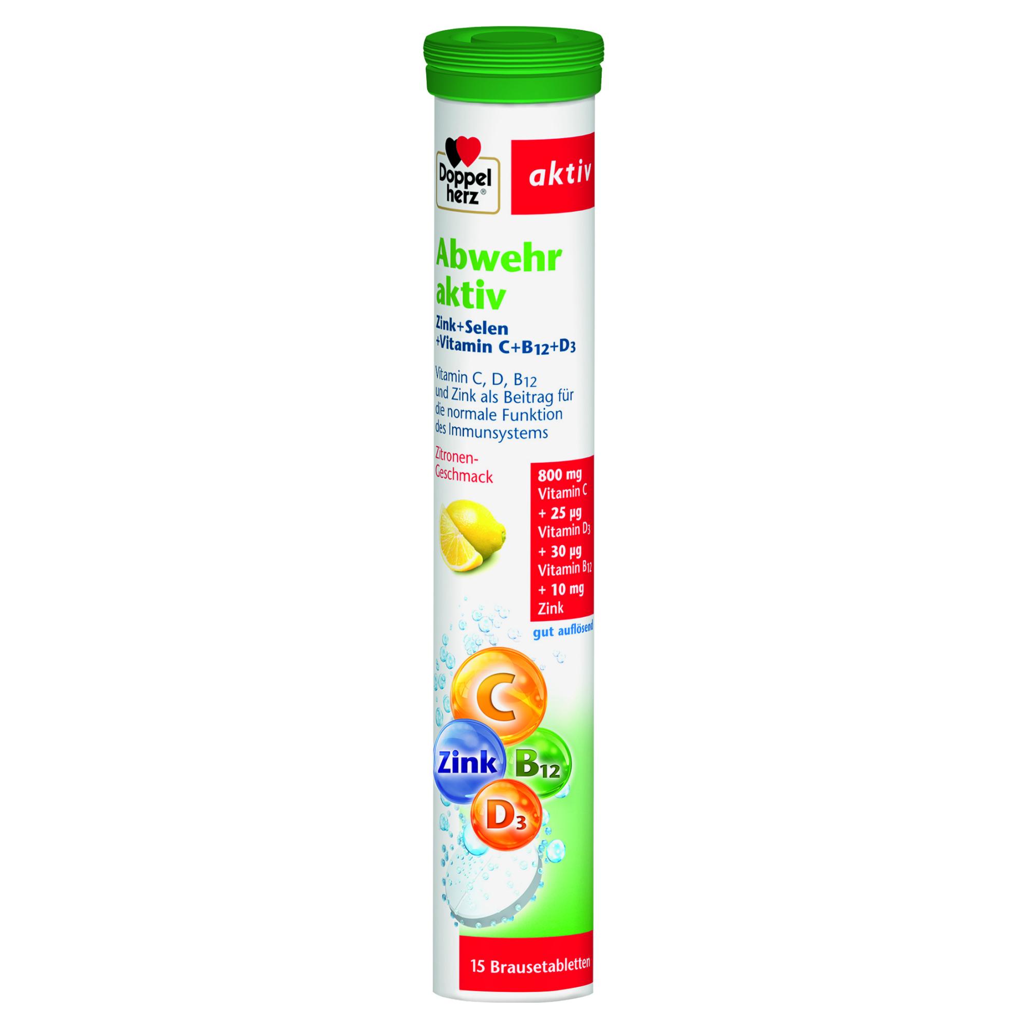 DOPPELHERZ AKTIV TSINK+SELEEN+ VIT C+B12+D3 KIHISEVAD TBL N15