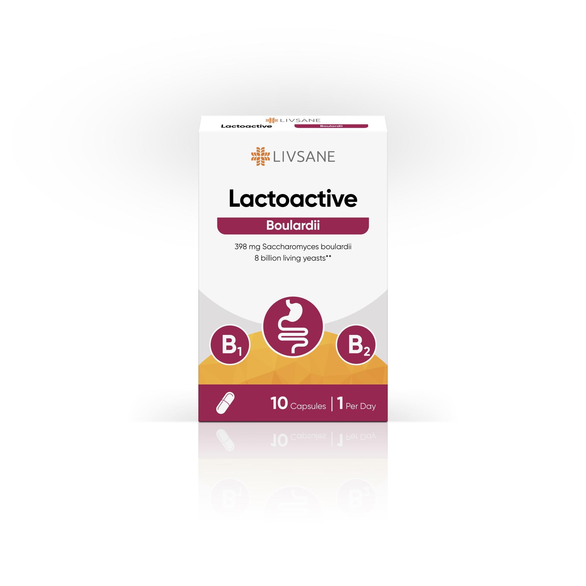 LIVSANE LACTOACTIVE BOULARDII KAPSLID N10