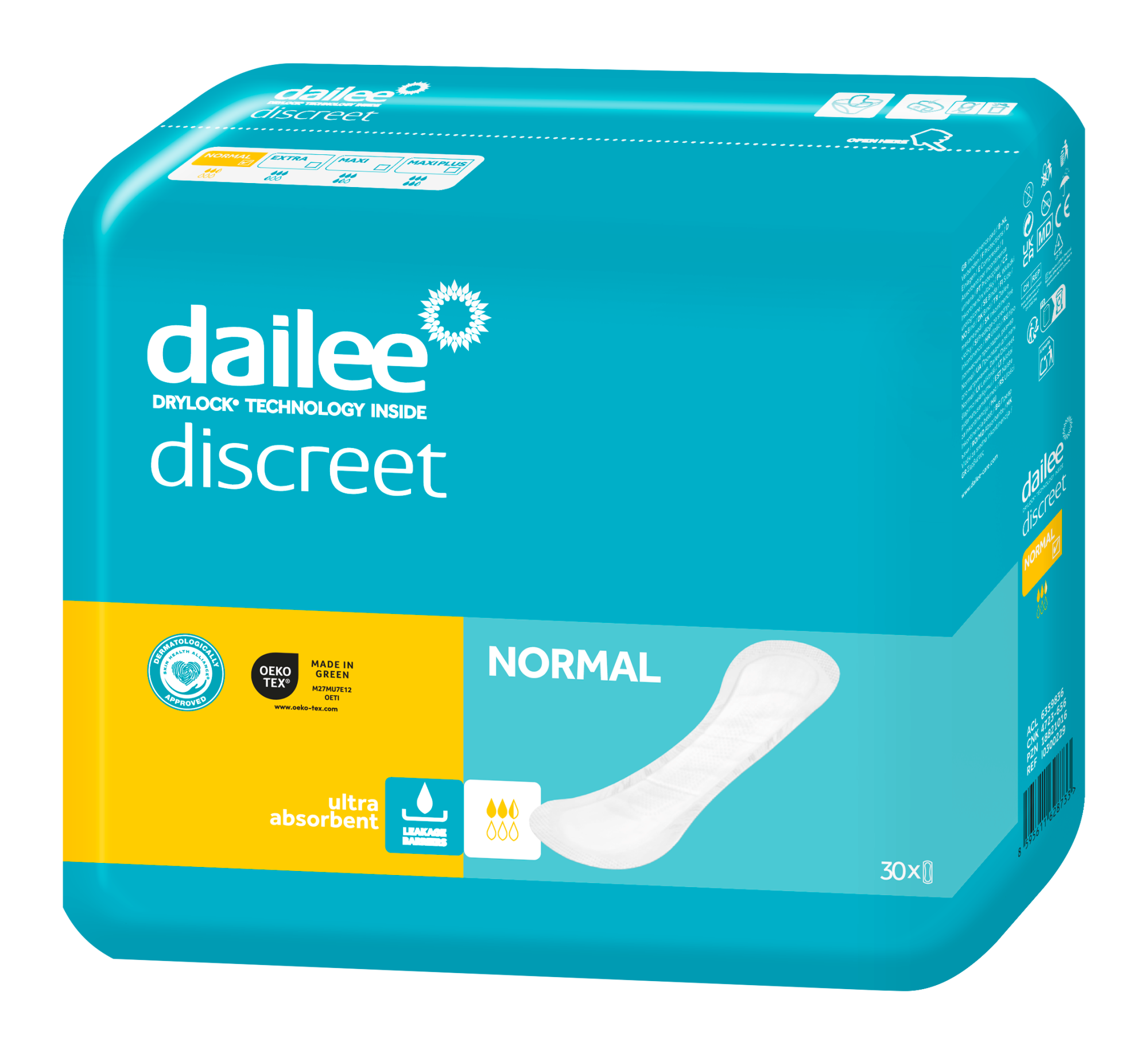DAILEE DISCREET SIDE NORMAL 400ML N30
