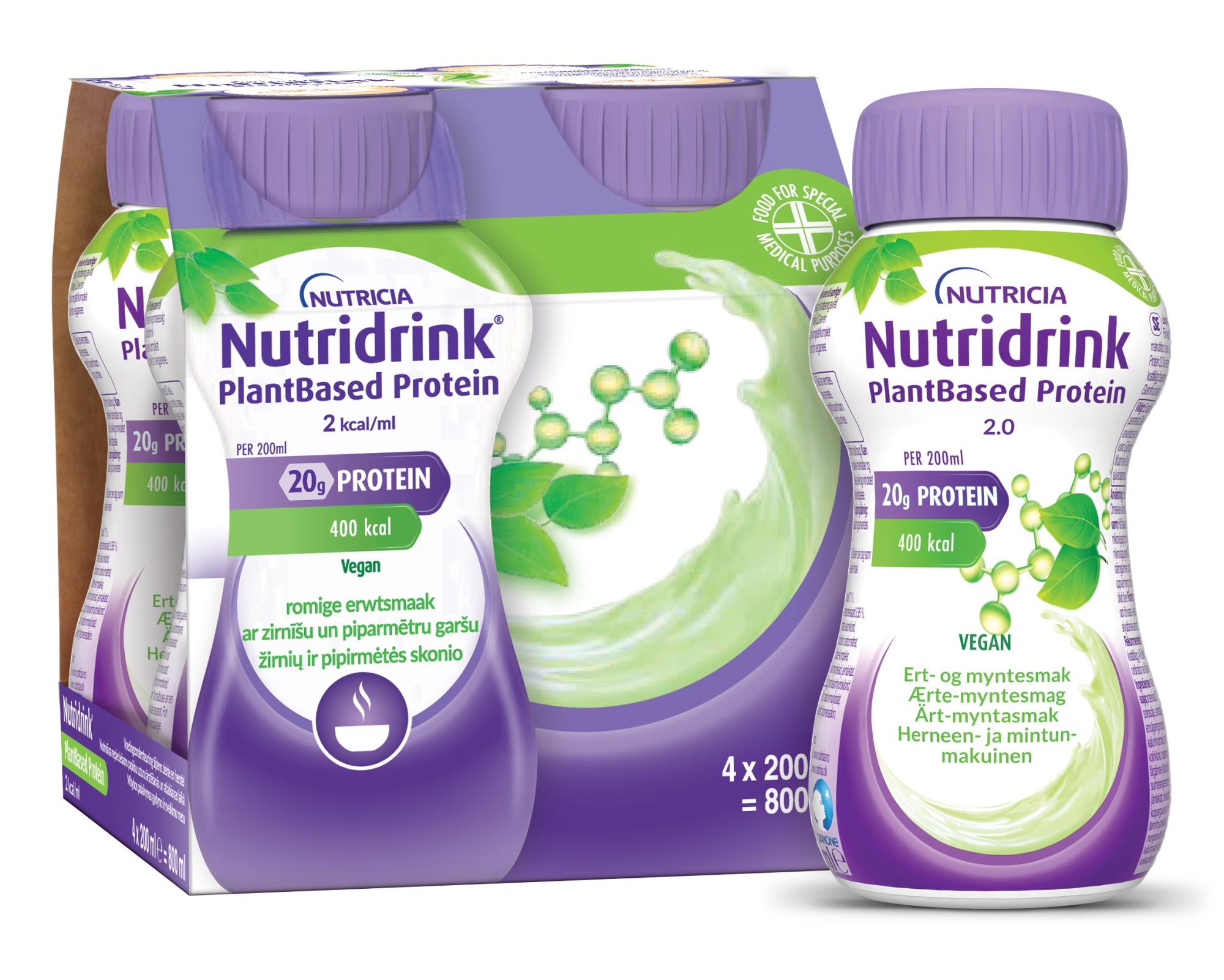 NUTRIDRINK PLANTBASED PROTEIN HERNE-JA MÜNDIMAITSELINE 200ML N4