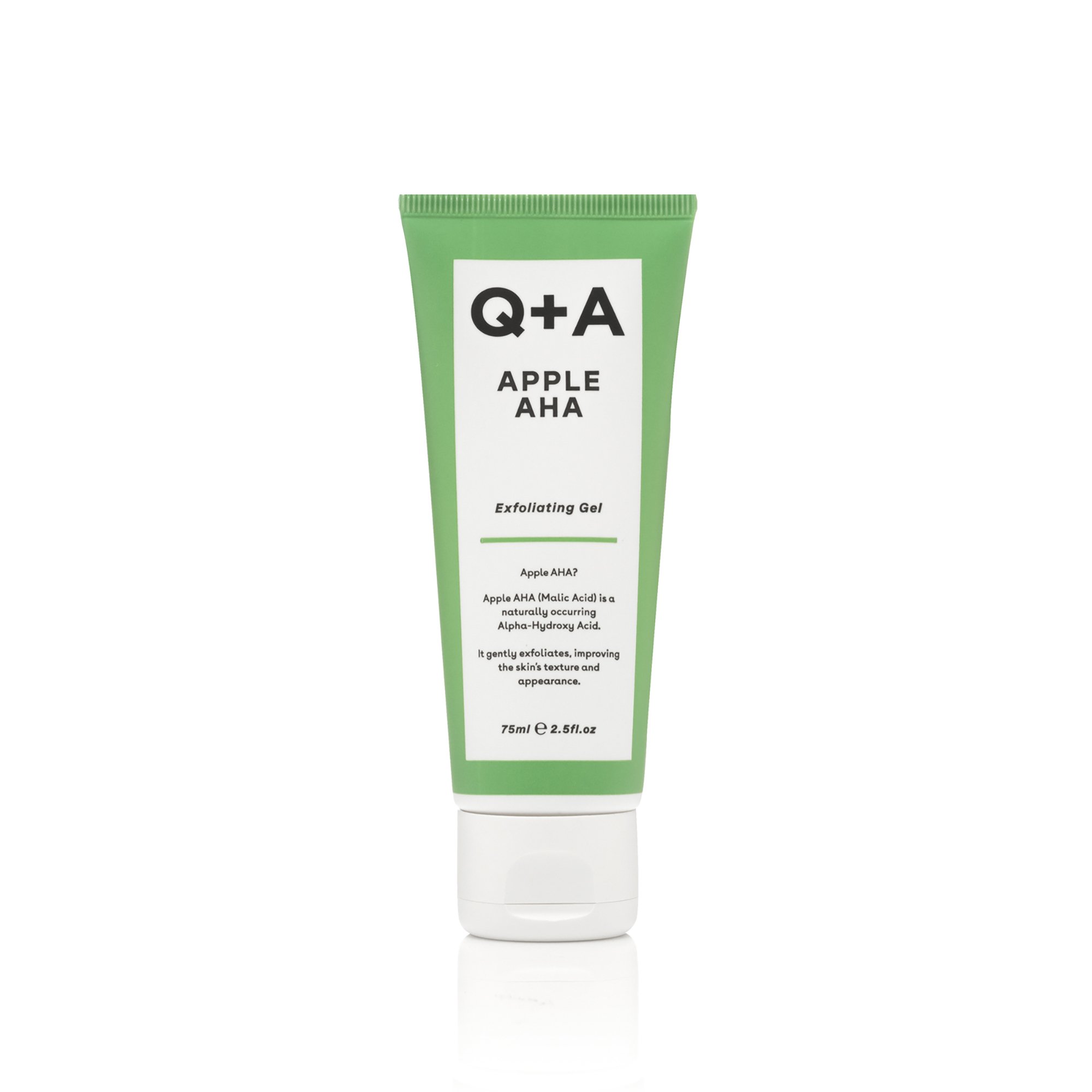 Q+A APPLE AHA GEEL KOORIV PUUVILJAHAPETEGA 75ML