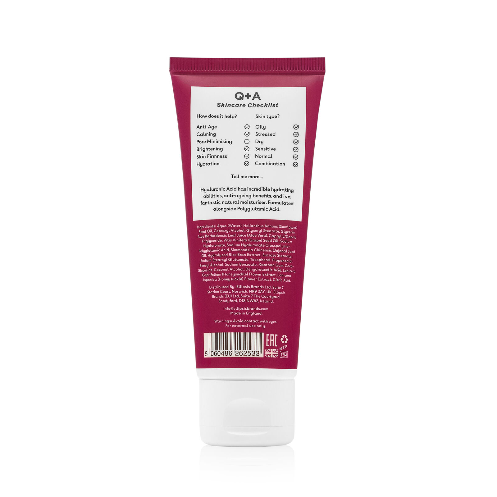 Q+A HYALURONIC ACID NÄOKREEM NIISUTAV INTENSIIVNE 75ML