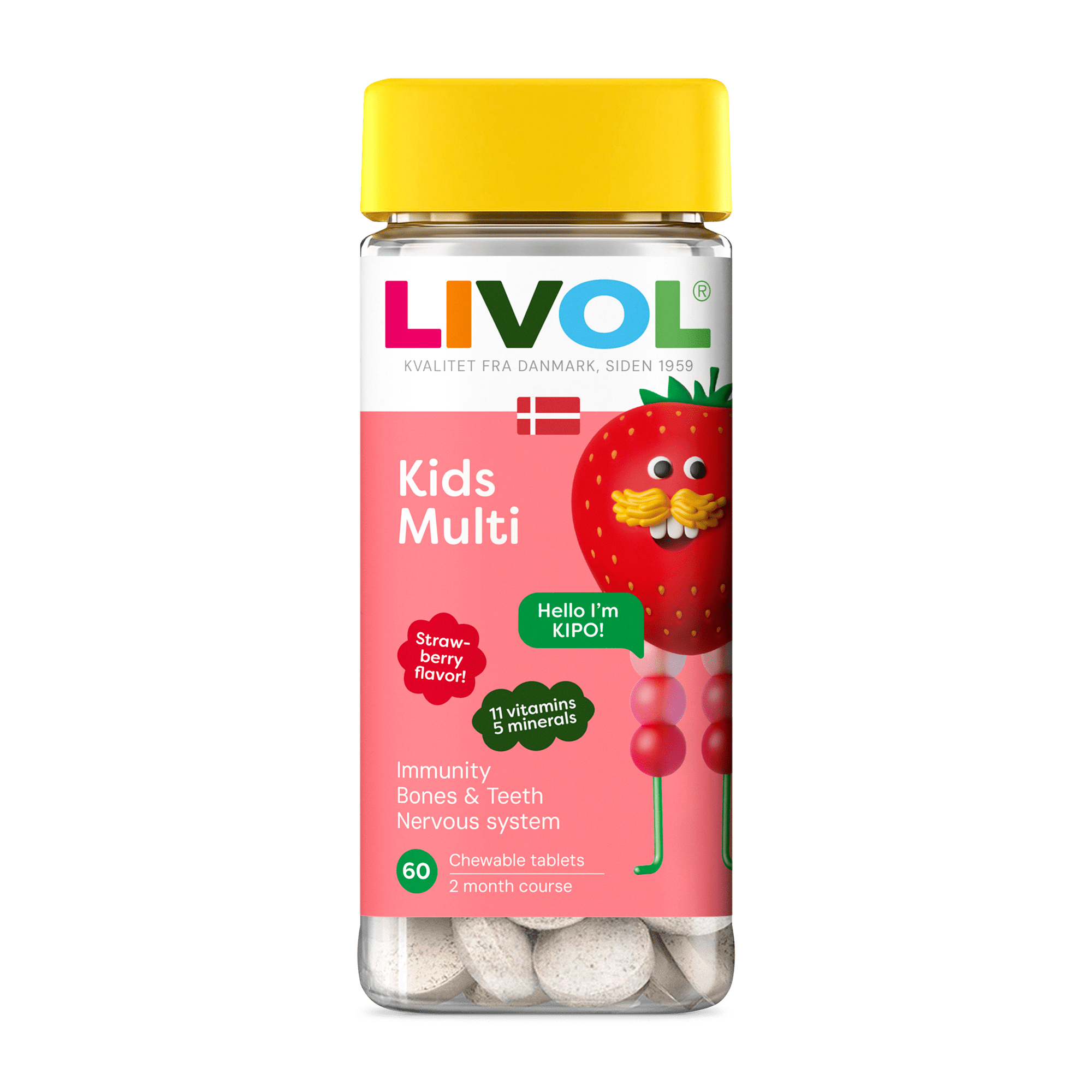 LIVOL VITAMIINI NÄRIMISTBL LASTELE MAASIKAMAITSELINE N60
