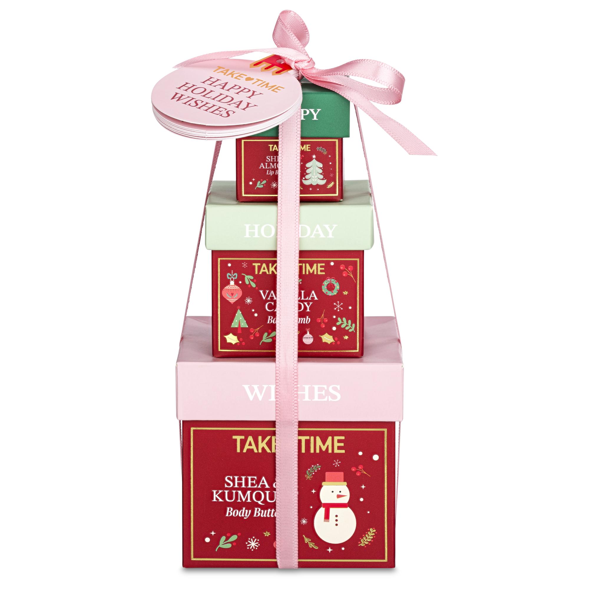 TAKE TIME BOX SET HUULEPALSAM 7,5G + VANNIPOMM 40G + KEHAVÕI 100ML