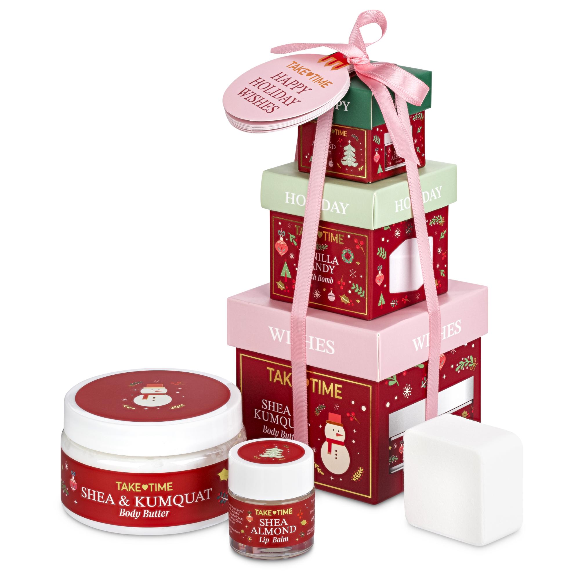 TAKE TIME BOX SET HUULEPALSAM 7,5G + VANNIPOMM 40G + KEHAVÕI 100ML