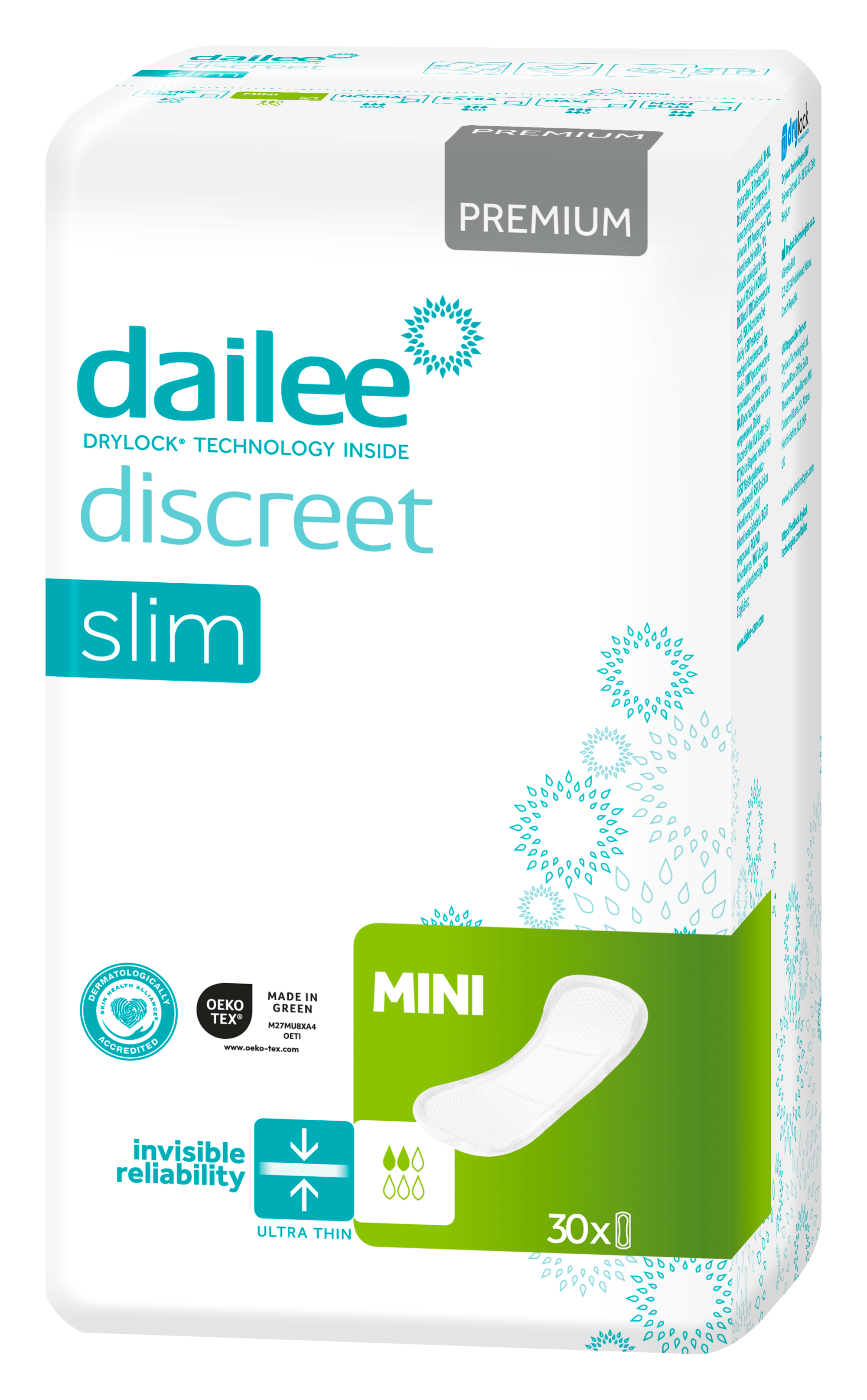 DAILEE DISCREET PREMIUM SIDE SLIM MINI 200ML N30