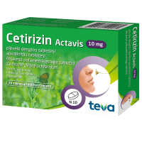 CETIRIZIN ACTAVIS ÕHUKE POLÜMEERKATTEGA TBL 10MG N10