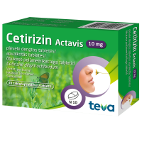 CETIRIZIN ACTAVIS ÕHUKE POLÜMEERKATTEGA TBL 10MG N10