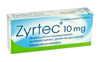 ZYRTEC ÕHUKE POLÜMEERKATTEGA TBL 10MG N10
