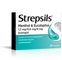 STREPSILS MENTHOL & EUCALYPTUS LOSENG 0.6MG+1.2MG+8MG N24