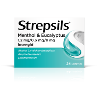 STREPSILS MENTHOL & EUCALYPTUS LOSENG 0.6MG+1.2MG+8MG N24