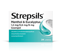 STREPSILS MENTHOL & EUCALYPTUS LOSENG 0.6MG+1.2MG+8MG N24