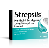 STREPSILS MENTHOL & EUCALYPTUS LOSENG 0.6MG+1.2MG+8MG N24