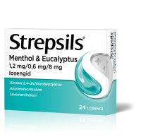 STREPSILS MENTHOL & EUCALYPTUS LOSENG 0.6MG+1.2MG+8MG N24