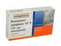 PARACETAMOL- RATIOPHARM 125 S REKTAALSUPOSIIT 125MG N10