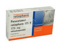 PARACETAMOL- RATIOPHARM 125 S REKTAALSUPOSIIT 125MG N10