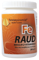 TERVISEPÜRAMIID RAUD KAPSLID VITAMIIN B12-GA N30