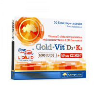 OLIMPLABS GOLD-VIT D3 4000IU + K2 VEDELKAPSEL N30