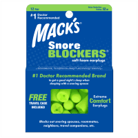 MACK'S SNORE BLOCKER KÕRVATROPID PEH.VAHUST 12PAARI