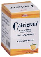 CALCIGRAN NÄRIMISTABLETT 500MG+200RÜ N120