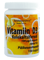 TERVISEPÜRAMIID VITAMIIN D KAPSLID 100MCG N100