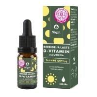 BEEBIDE JA LASTE D3-VITAMIIN TILGAD 440 IU/11 ΜG OLIIVIÕLIGA10 ML.