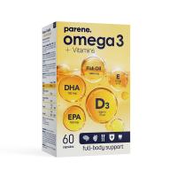PARENE OMEGA-3+VIT D3+E 25MG+10MG KAPSLID N60