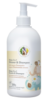 NATURAL BABY 2IN1 PESUGEEL+ SHAMPOON KOOKOSE JA KUMMELI EKSTRAKTIDEGA 500ML