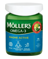 MÖLLER'S OMEGA-3 MAGNE ACTIVE KAPSLID N90