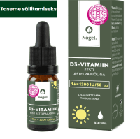 NÕGEL VITAMIIN D3 TILGAD 1200IU ASTELPAJUÕLIGA 10ML