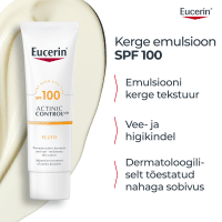 EUCERIN SUN ACTINIC CONTROL MD PÄIKESEKAITSEEMULSIOON SPF100 80ML