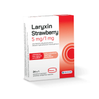 LARYXIN STRAWBERRY PRESSITUD LOSENG 5MG+1MG N24