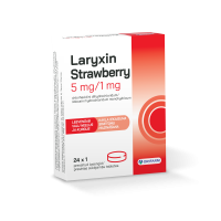 LARYXIN STRAWBERRY PRESSITUD LOSENG 5MG+1MG N24
