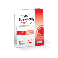 LARYXIN STRAWBERRY PRESSITUD LOSENG 5MG+1MG N24
