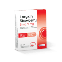 LARYXIN STRAWBERRY PRESSITUD LOSENG 5MG+1MG N24