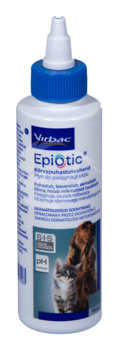 EPIOTIC KÕRVAPUHASTUSLAHUS VET 125ML N1