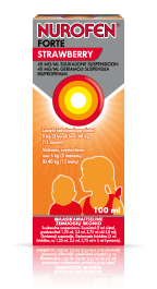 NUROFEN FORTE STRAWBERRY SUUKAUDNE SUSPENSIOON ENSOON 40MG 1ML 100ML N1
