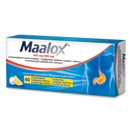 MAALOX (SUHKRUVABA) NÄRIMISTABLETT 400MG+400MG N40