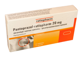 PANTOPRAZOL - RATIOPHARM 20 MG GASTRORESIST TBL 20MG N14