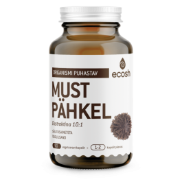 ECOSH LIFE MUSTA PÄHKLI EKSTRAKT KAPSLID N90