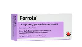 FERROLA GASTRORESIST TBL 114MG+0.8MG N50