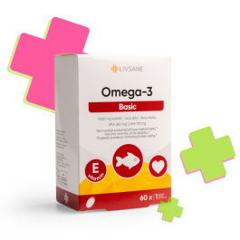 LIVSANE OMEGA-3 KALAÕLI KAPSLID 1000MG+VITAMIIN E N60